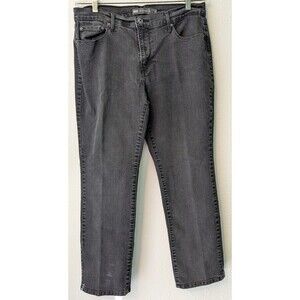 Levi's 505 Straight Leg Denim Jeans Women's 12 (34x27) Black (658)